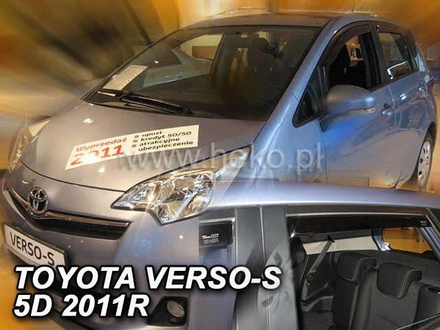 Deflektory TOYOTA VERSO-S  5D 2011R. a výš (+zadní)